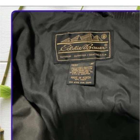 Vintage Eddie Bauer Trench Duster Coat Men’s M Gray 80s 90s Gore-Tex Belted - Picture 3 of 4